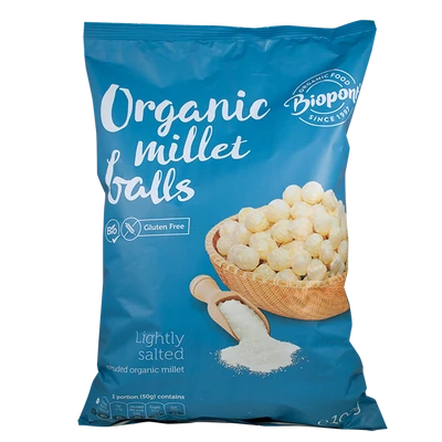 Extrudált kölesgolyó enyhén sós BIO 100g